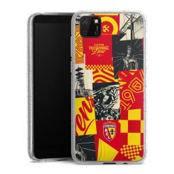 Silikon Glitter Case transparent-silber