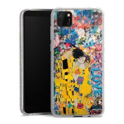 Silikon Glitter Case transparent-silber