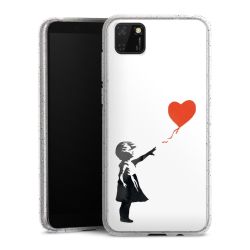 Silikon Glitter Case transparent-silber