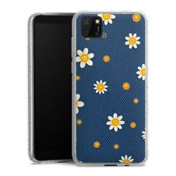 Silikon Glitter Case transparent-silber