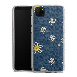 Silikon Glitter Case transparent-silber