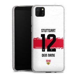 Silikon Glitter Case transparent-silber