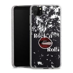 Silikon Glitter Case transparent-silber