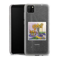 Silikon Glitter Case transparent-silber