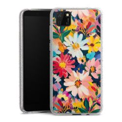 Silikon Glitter Case transparent-silber