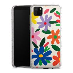 Silikon Glitter Case transparent-silber