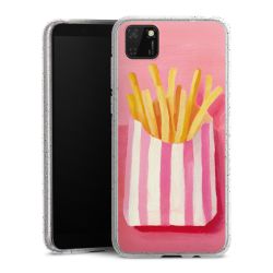 Silikon Glitter Case transparent-silber