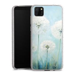 Silikon Glitter Case transparent-silber