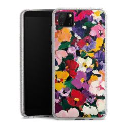 Silikon Glitter Case transparent-silber