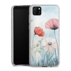 Silikon Glitter Case transparent-silber