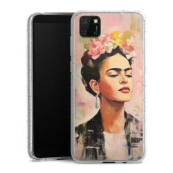 Silikon Glitter Case transparent-silber