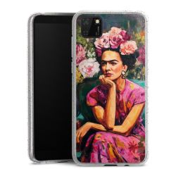 Silikon Glitter Case transparent-silber