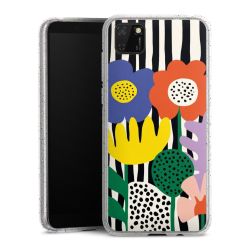 Silikon Glitter Case transparent-silber