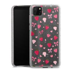 Silikon Glitter Case transparent-silber