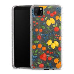 Silikon Glitter Case transparent-silber