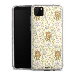 Silikon Glitter Case transparent-silber