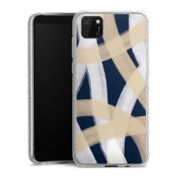 Silikon Glitter Case transparent-silber