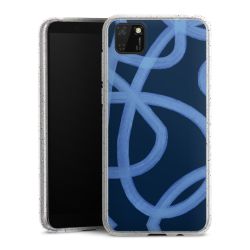 Silikon Glitter Case transparent-silber