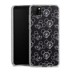 Silikon Glitter Case transparent-silber