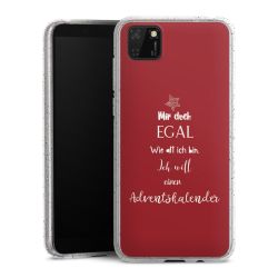 Silikon Glitter Case transparent-silber