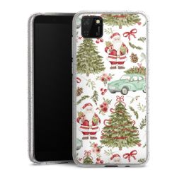 Silikon Glitter Case transparent-silber