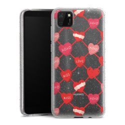 Silikon Glitter Case transparent-silber