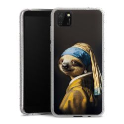 Silikon Glitter Case transparent-silber