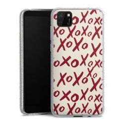 Silikon Glitter Case transparent-silber