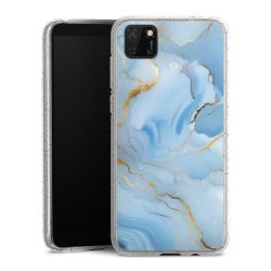 Silikon Glitter Case transparent-silber