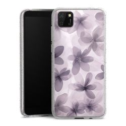 Silikon Glitter Case transparent-silber