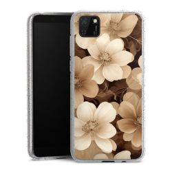 Silikon Glitter Case transparent-silber