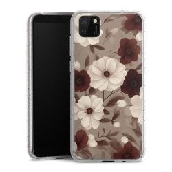 Silikon Glitter Case transparent-silber