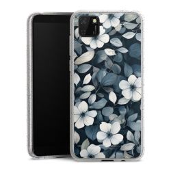 Silikon Glitter Case transparent-silber