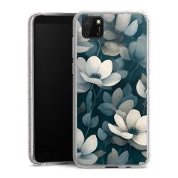 Silikon Glitter Case transparent-silber