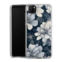 Silikon Glitter Case transparent-silber