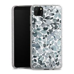 Silikon Glitter Case transparent-silber