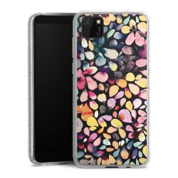 Silikon Glitter Case transparent-silber