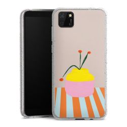 Silikon Glitter Case transparent-silber