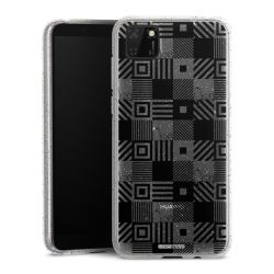 Silikon Glitter Case transparent-silber