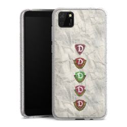 Silikon Glitter Case transparent-silber