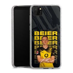 Silikon Glitter Case transparent-silber