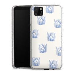 Silikon Glitter Case transparent-silber