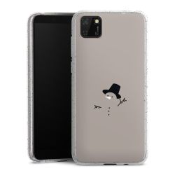 Silikon Glitter Case transparent-silber