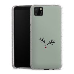 Silikon Glitter Case transparent-silber