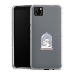 Silikon Glitter Case transparent-silber