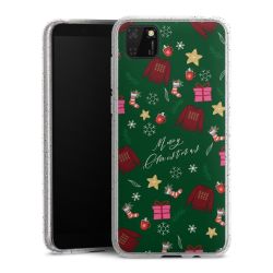 Silikon Glitter Case transparent-silber