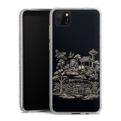 Silikon Glitter Case transparent-silber