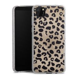 Silikon Glitter Case transparent-silber