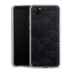 Silikon Glitter Case transparent-silber