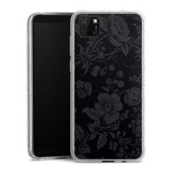 Silikon Glitter Case transparent-silber